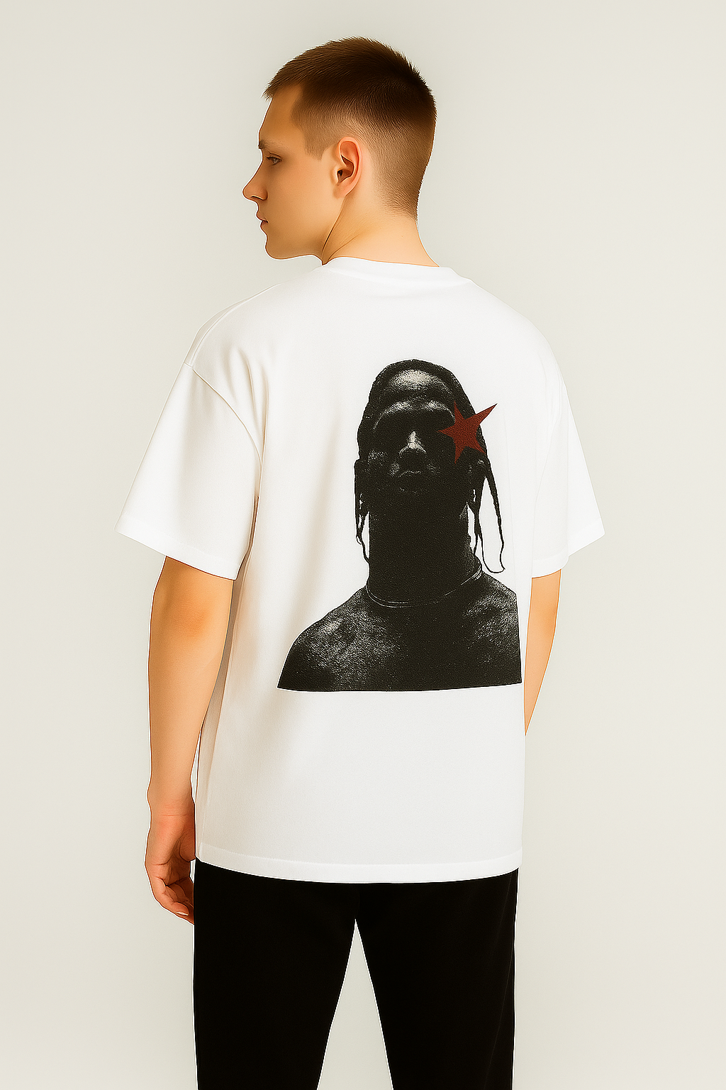 Travis scott oversized graphic t shirt for Ragers fans