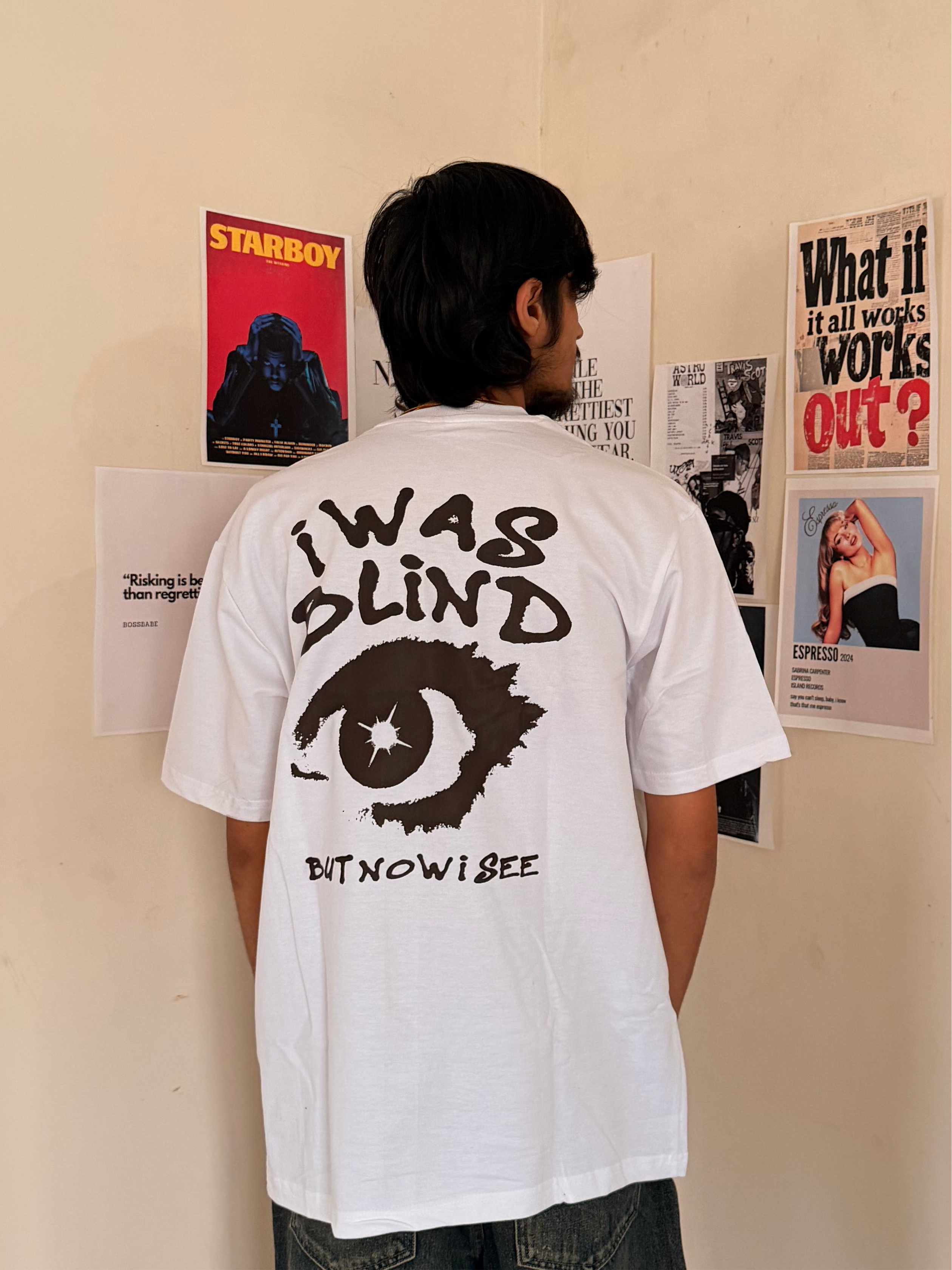I Was Blind / But Now I See Graphic Oversize T-Shirt