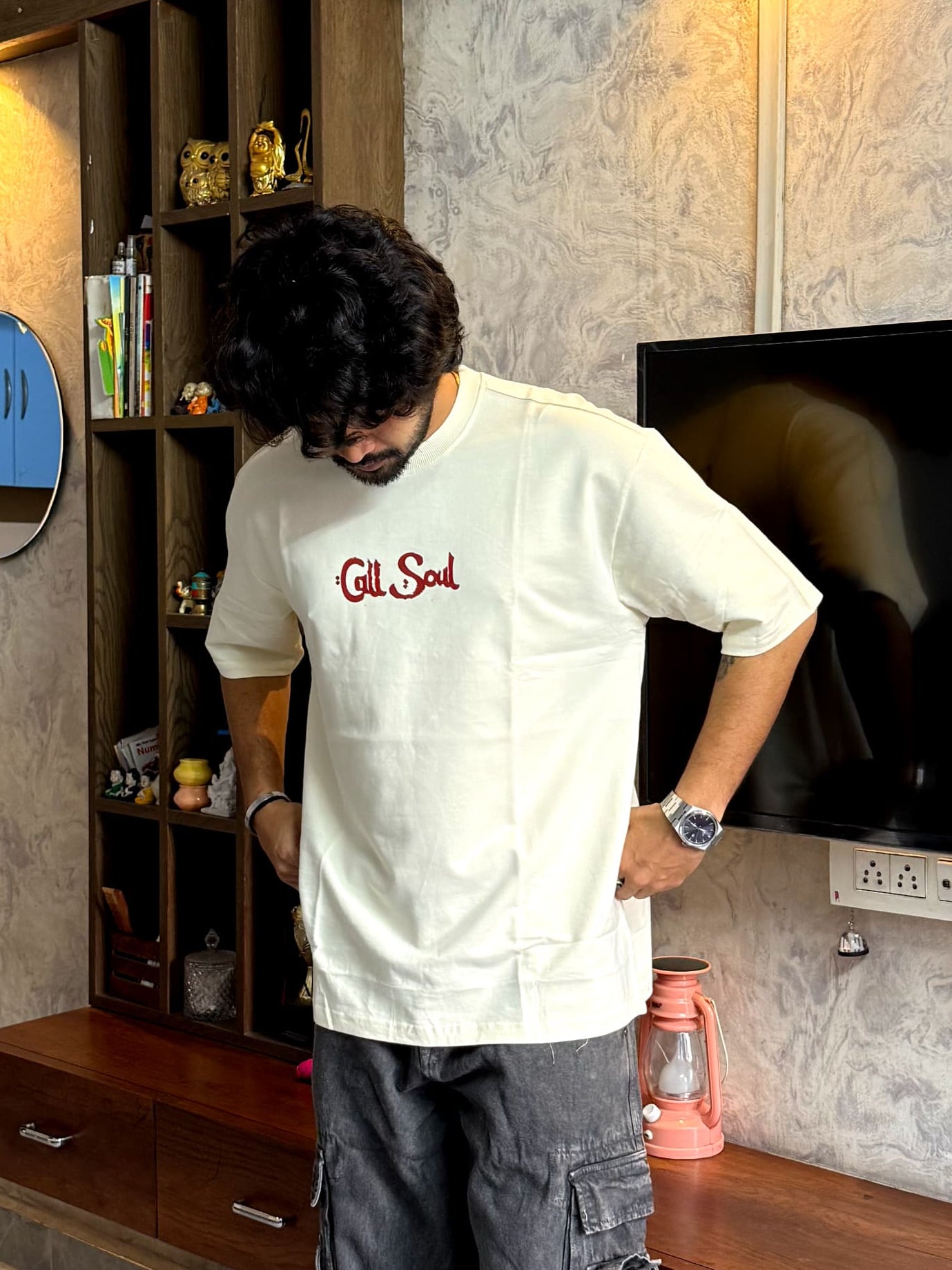 Retro Desert Illustration Oversize Graphic t-shirt