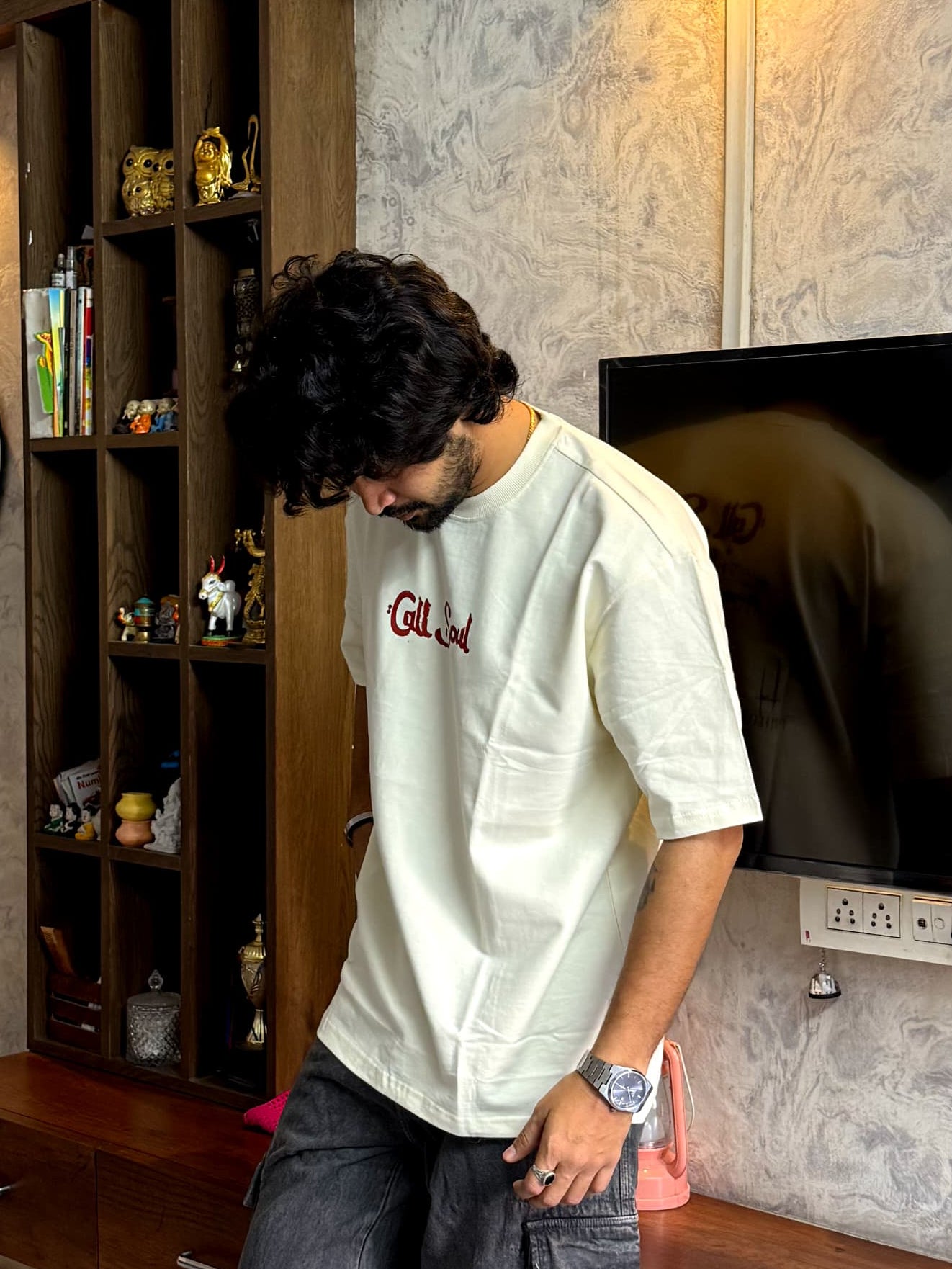 Retro Desert Illustration Oversize Graphic t-shirt